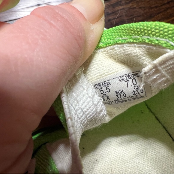 Vans Neon Green Slip-On Shoes - Picture 5 of 5